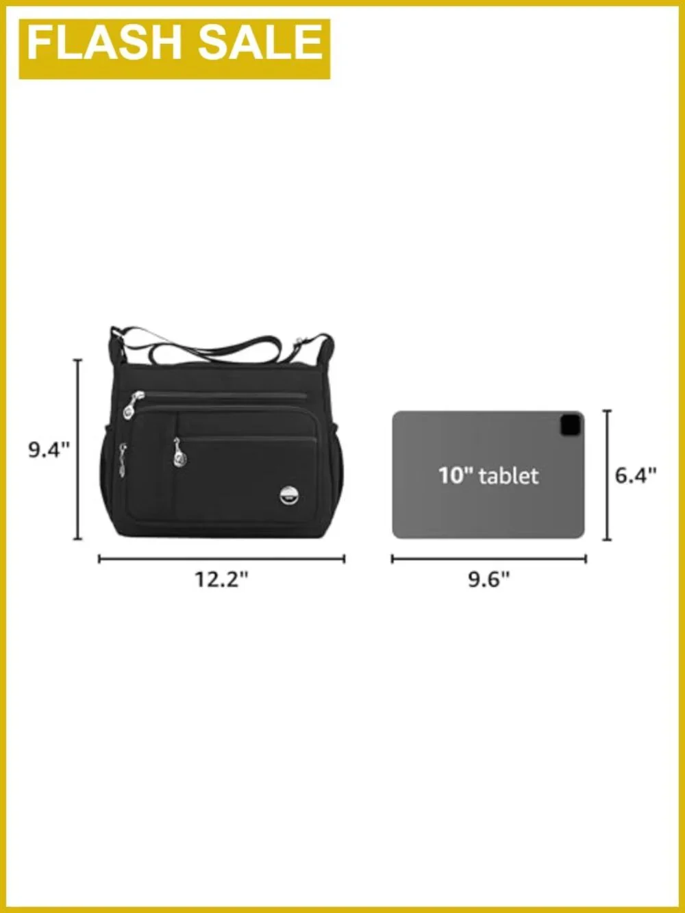 Women's Nylon Satchel Handbag Crossbody Shoulder Bag Multiple Pockets Top